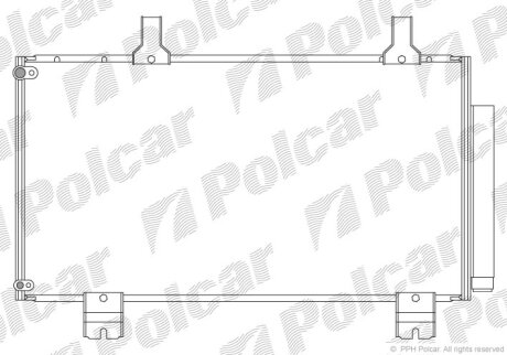 Радиатор кондиционера Polcar 3836K82K