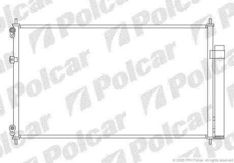 Радиатор кондиционера (Конденсатор) Polcar 3841K8C1