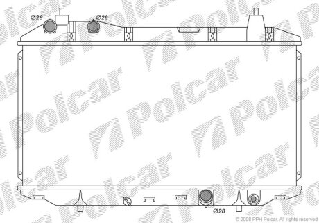 Радиатор охлаждения двигателя Polcar 3845082K