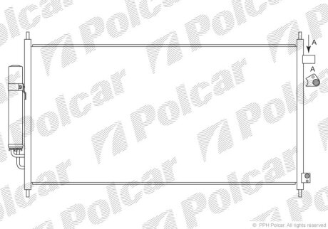 Радиатор кондиционера (Конденсатор) Polcar 3857K82K