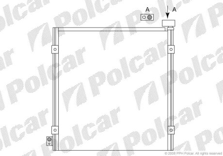 Радиатор кондиционера (Конденсатор) Polcar 3860K8C1