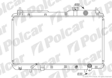 Радиатор охлаждения двигателя Polcar 387508-1