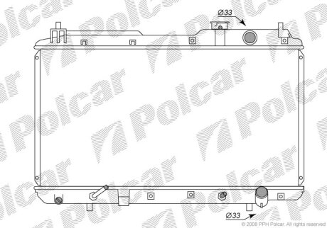 Радиатор охлаждения двигателя Polcar 3875081K
