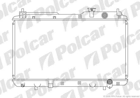 Радиатор охлаждения двигателя Polcar 387508-2