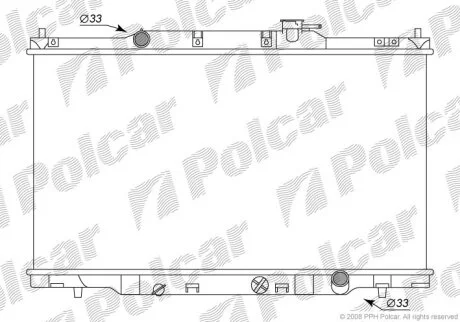 Радиатор охлаждения двигателя Polcar 387608-1