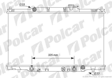 Радиатор охлаждения двигателя Polcar 387608-2
