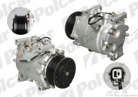 Компрессор кондиционера (новый) (PJ) Polcar 3876KS-1