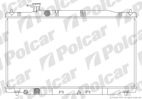 Радиатор охлаждения двигателя Polcar 387808-1