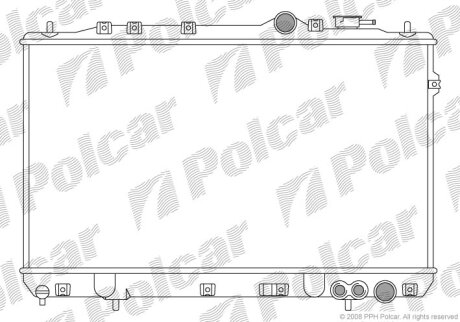 Радиатор охлаждения двигателя Polcar 401008