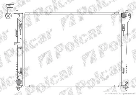 Радиатор охлаждения двигателя Polcar 401508-1