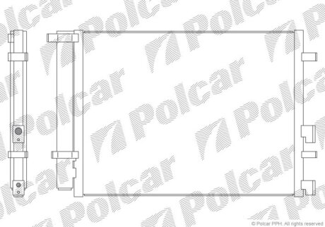 Радиатор кондиционера (Конденсатор) Polcar 4017K82K