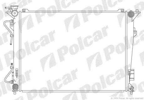 Радиатор охлаждения двигателя Polcar 402608-1