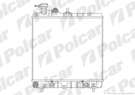 Радиатор охлаждения двигателя Polcar 404008-1