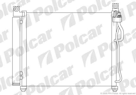 Радиатор кондиционера (Конденсатор) Polcar 4106K8C1