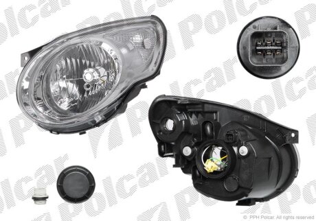 Фара основная правая Polcar 410709-E