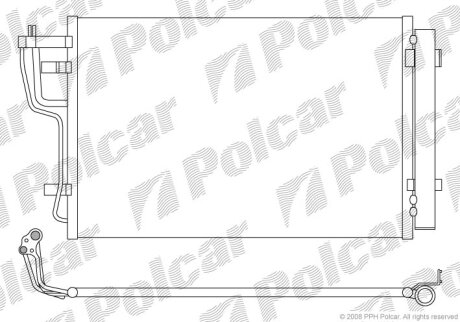 Радиатор кондиционера (Конденсатор) Polcar 4114K8C1