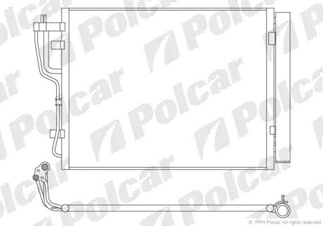 Радиатор кондиционера (Конденсатор) Polcar 4114K8C2