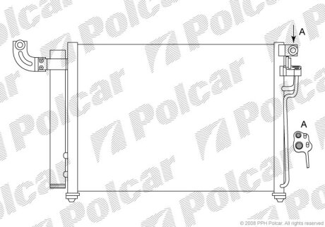 Радиаторы кондиционера (PJ) Polcar 4117K8C2