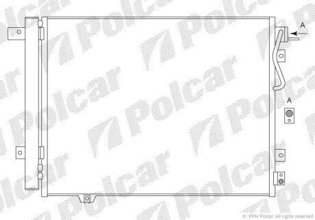 Радиатор кондиционера (Конденсатор) Polcar 4171K82X