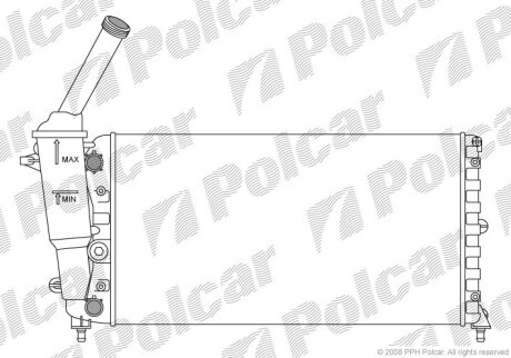 Радиатор охлаждения двигателя Polcar 420208-1