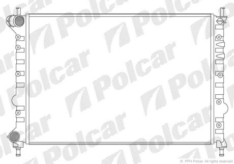 Радиатор охлаждения двигателя Polcar 421108A5