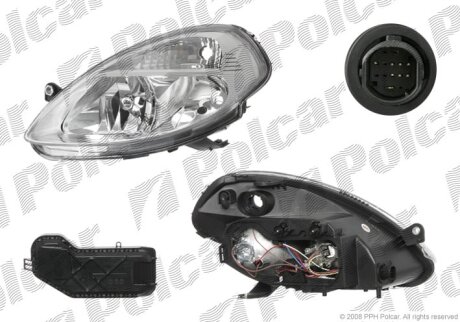 Фара основная правая Polcar 421710-E