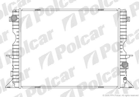Радиатор охлаждения двигателя Polcar 430708-1