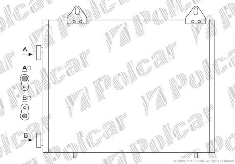 Радиатор кондиционера (Конденсатор) Polcar 4310K8C1