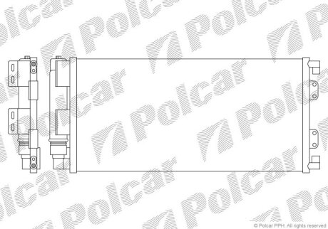 Радиатор кондиционера (Конденсатор) Polcar 4310K8C2