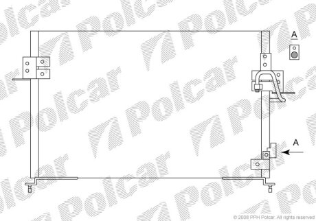 Радиатор кондиционера (Конденсатор) Polcar 4321K8C1