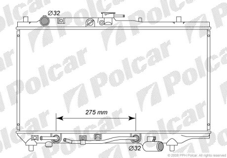 Радиатор охлаждения двигателя Polcar 450408-0