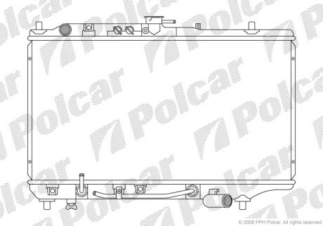 Радиатор охлаждения двигателя Polcar 450408-5