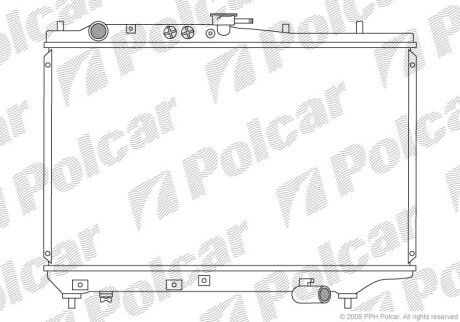 Радиатор охлаждения двигателя Polcar 450408-6