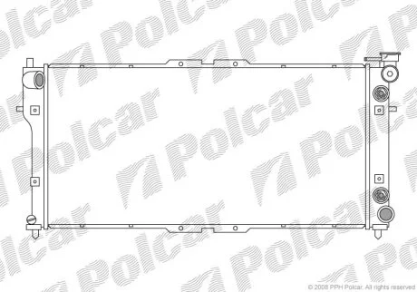 Радиатор охлаждения двигателя Polcar 451608-2