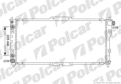 Радиатор охлаждения двигателя Polcar 451608-5