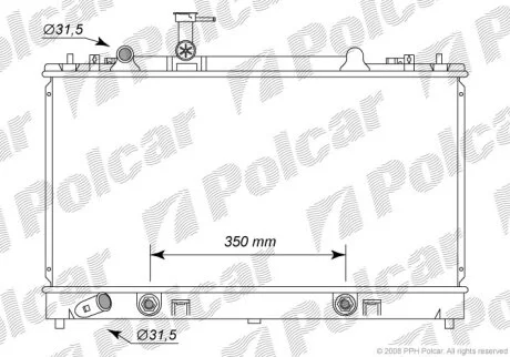 Радиатор охлаждения двигателя Polcar 4519084K