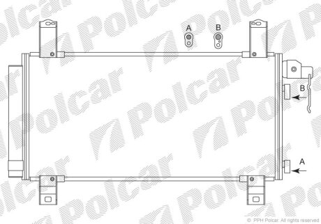 Радиатор кондиционера (Конденсатор) Polcar 4519K81K