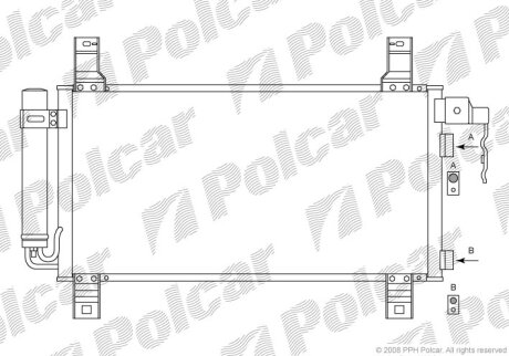 Радиатор кондиционера (Конденсатор) Polcar 4519K8C1