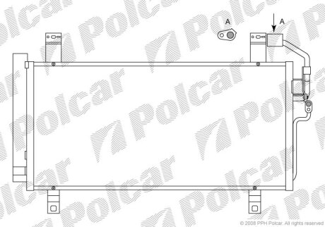 Радиатор кондиционера (Конденсатор) Polcar 4519K8C3