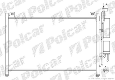 Радиатор кондиционера (Конденсатор) Polcar 4533K82K