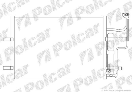 Радиатор кондиционера (Конденсатор) Polcar 4541K81K