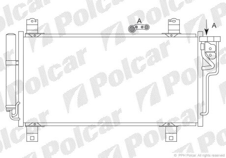 Радиатор кондиционера (Конденсатор) Polcar 4560K8C2S