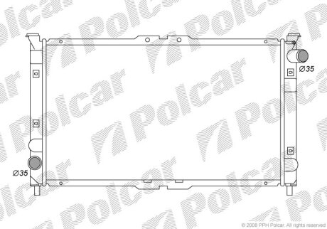 Радиатор охлаждения двигателя Polcar 457708-1