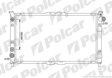 Радиатор охлаждения двигателя Polcar 457708-2