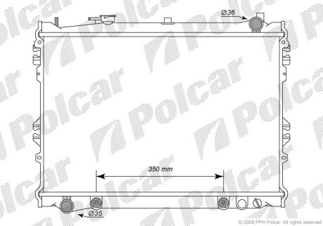 Радиатор охлаждения двигателя Polcar 457808-3