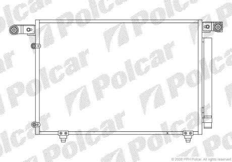 Радиатор кондиционера (Конденсатор) Polcar 4579K8C1