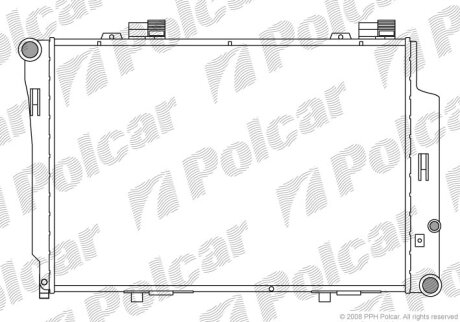 Радиатор охлаждения двигателя Polcar 500208-1