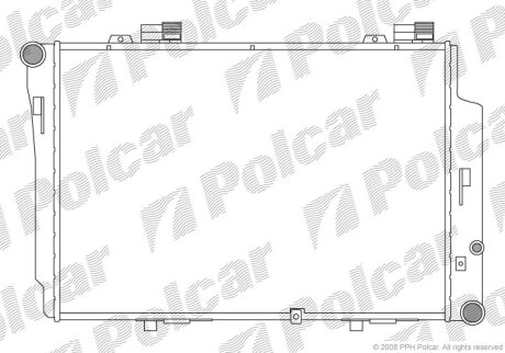 Радиатор охлаждения двигателя Polcar 500208-3