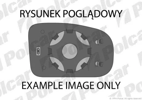 Вставка зеркала левая с обогревом асферическая Polcar 5002544E