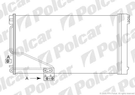 Радиатор кондиционера (Конденсатор) Polcar 5003K8C1S